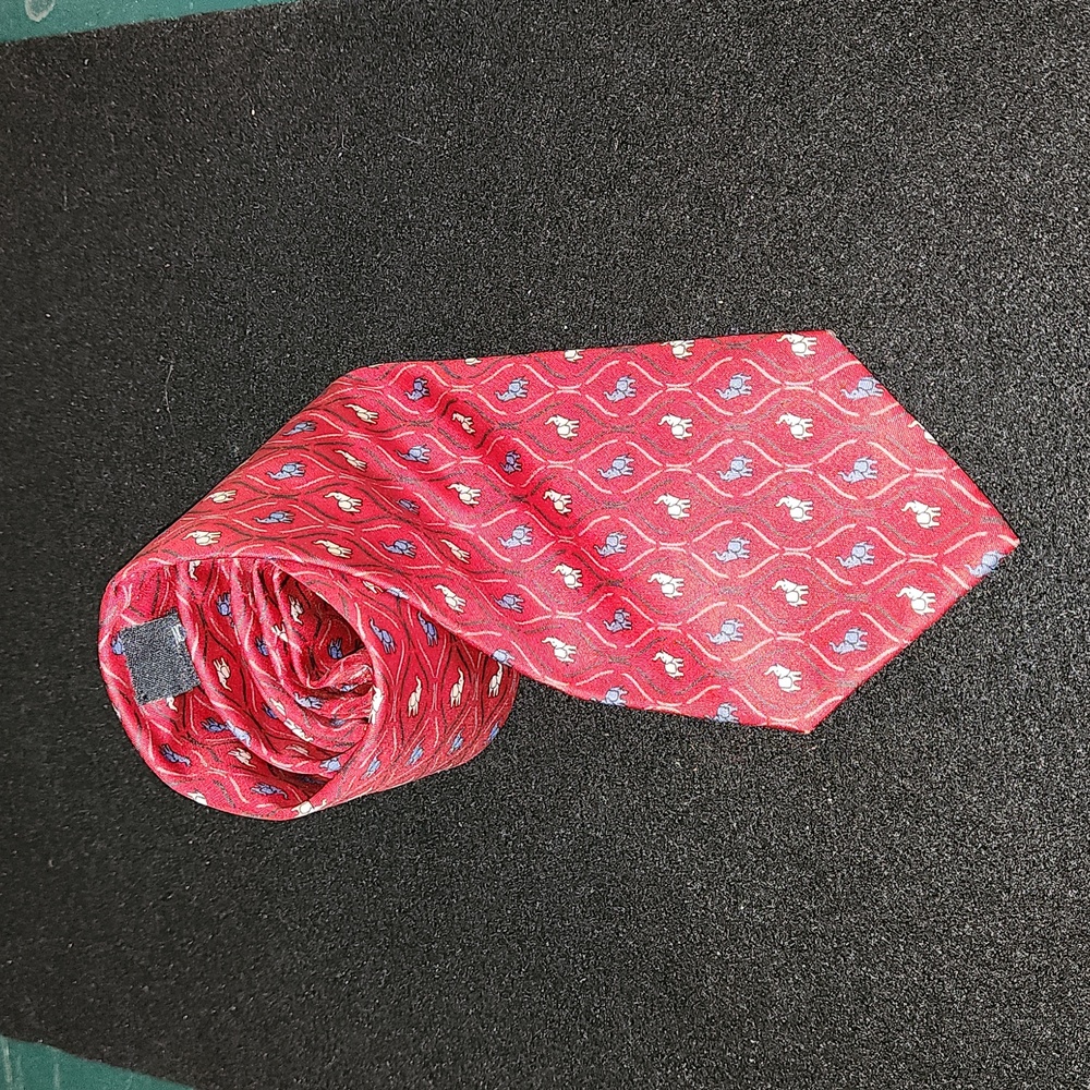 Vintage Jim Thompson Elephant Silk Tie